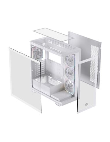 CAJA ATX SEMITORRE EINAREX S700 RGB 4 FANS BLANCA EXCS-PR-700R-W