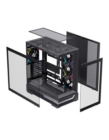 CAJA ATX SEMITORRE EINAREX S800 RGB 4 FANS NEGRA EXCS-PR-800R-B