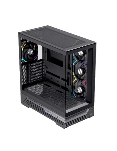 CAJA ATX SEMITORRE EINAREX S800 RGB 4 FANS NEGRA EXCS-PR-800R-B