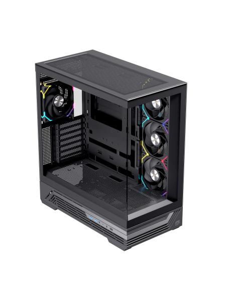 CAJA ATX SEMITORRE EINAREX S800 RGB 4 FANS NEGRA EXCS-PR-800R-B