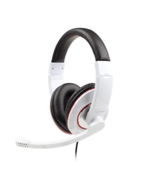 Gembird auriculares control de volumen blanco