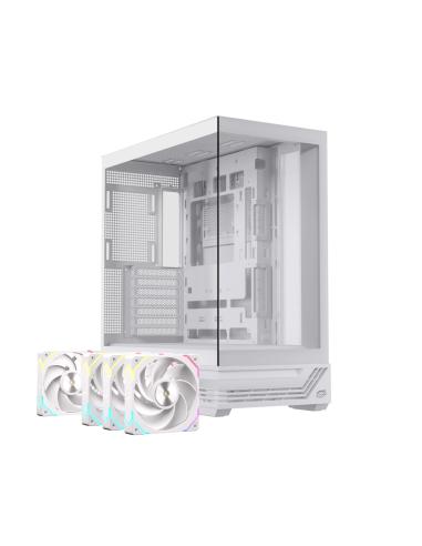 CAJA ATX SEMITORRE EINAREX S800 RGB 4 FANS BLANCA EXCS-PR-800R-W
