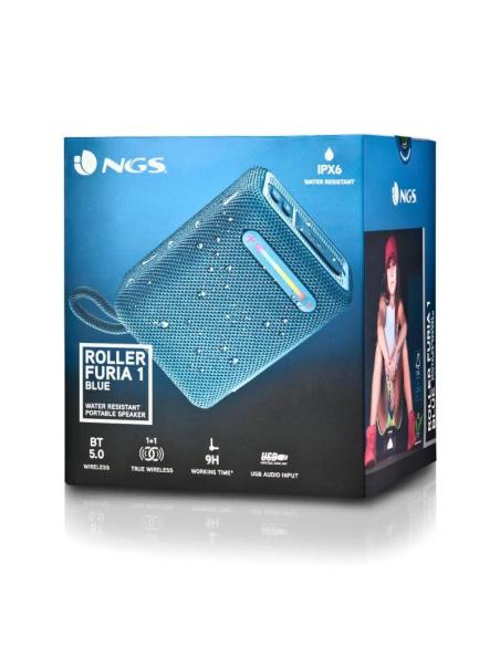 Ngs altavoz rollerfuria1 bt rgb ipx6 azul 15w