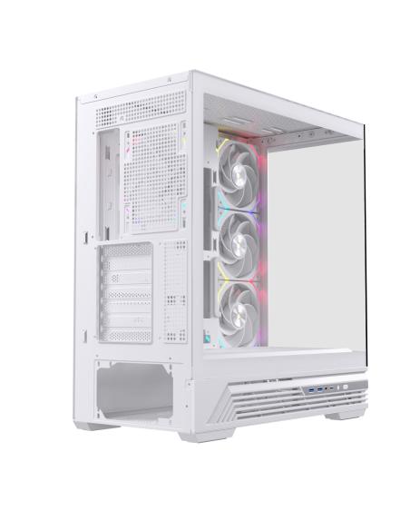 CAJA ATX SEMITORRE EINAREX S800 RGB 4 FANS BLANCA EXCS-PR-800R-W