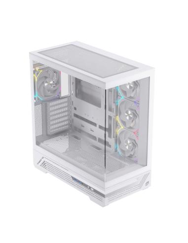 CAJA ATX SEMITORRE EINAREX S800 RGB 4 FANS BLANCA EXCS-PR-800R-W
