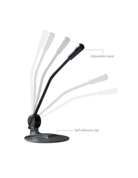 Ewent ew3550 micrófono multimedia negro