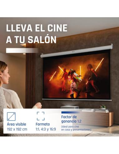 Iggual pantalla manual 1:1 112" 200x200 cm