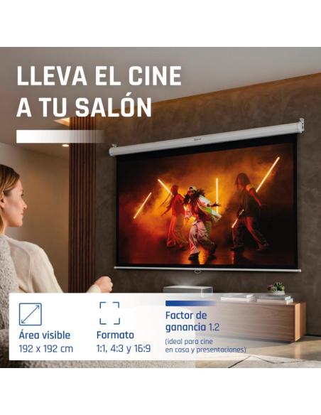 Iggual pantalla manual 1:1 112" 200x200 cm