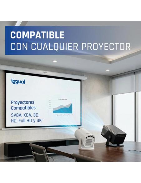 Iggual pantalla manual 1:1 112" 200x200 cm