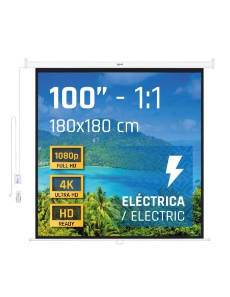 Iggual pantalla eléctrica 1:1 100" 180x180 cm