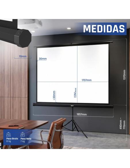 Iggual pantalla 84" 176x134 cm 4:3 trípode+bolsa