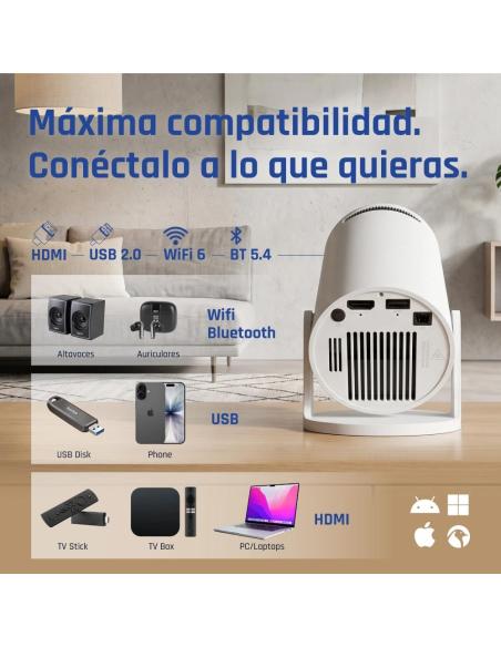 Iggual pack mini proyector + pantalla 120" plegabl