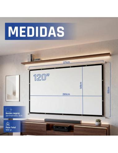 Iggual pack mini proyector + pantalla 120" plegabl