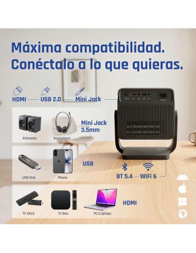 Iggual pack proyector 4k + lona proyección120"