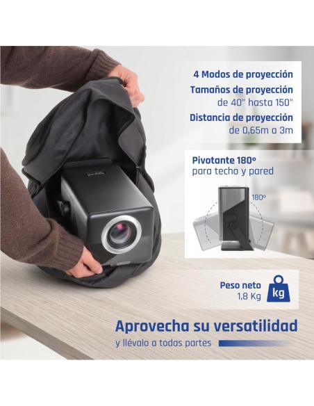 Iggual pack proyector 4k + lona proyección120"
