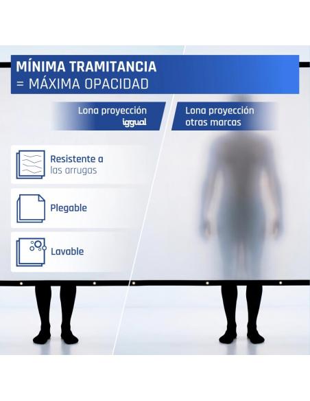 Iggual pack proyector 4k + lona proyección100"