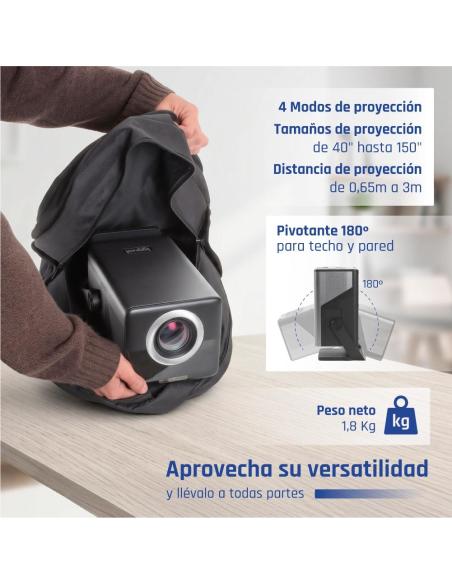 Iggual pack proyector 4k + lona proyección100"