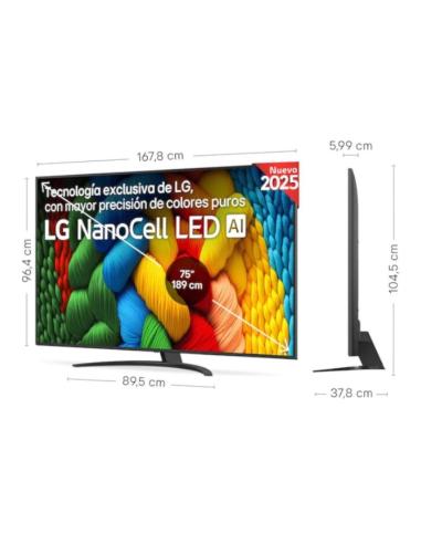 Lg 75nano81a6a tv 75" uhd nanocell alfa7 webos25