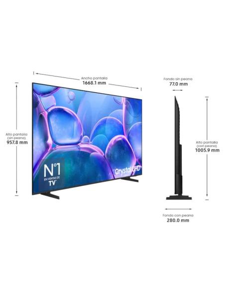Samsung tv 75" tu75u7025f crystal uhd smart tv bt