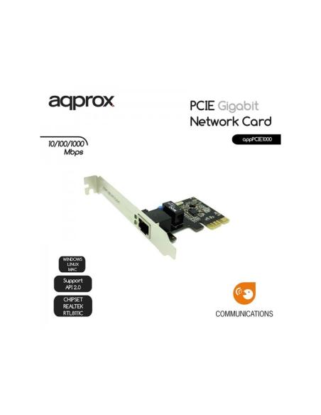 Approx apppcie1000 tarjeta red gigabit pci-e lp
