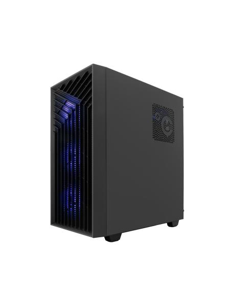 CAJA ATX COOLBOX GAMING GA300B GRIDLINE BLACK SIN FUENTE CRISTAL TEMPLADO ARGB
