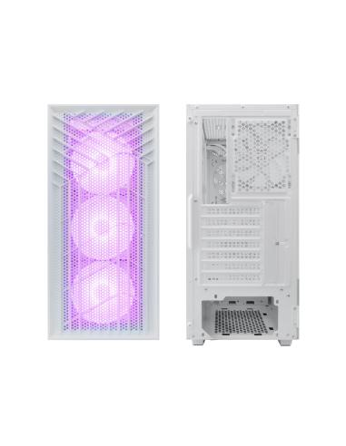 CAJA ATX COOLBOX GAMING GA300W GRIDLINE WHITE SIN FUENTE CRISTAL TEMPLADO ARGB