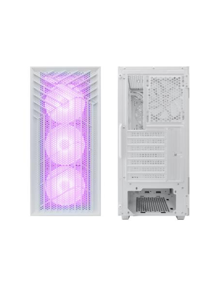 CAJA ATX COOLBOX GAMING GA300W GRIDLINE WHITE SIN FUENTE CRISTAL TEMPLADO ARGB