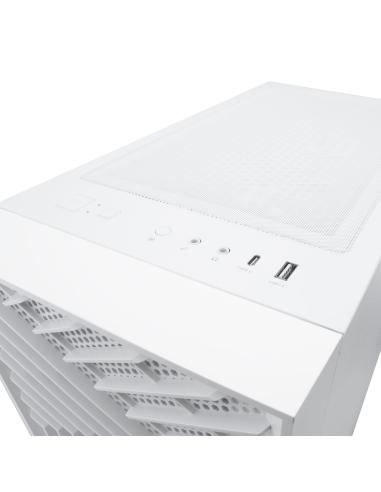 CAJA ATX COOLBOX GAMING GA300W GRIDLINE WHITE SIN FUENTE CRISTAL TEMPLADO ARGB