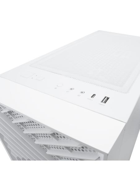 CAJA ATX COOLBOX GAMING GA300W GRIDLINE WHITE SIN FUENTE CRISTAL TEMPLADO ARGB
