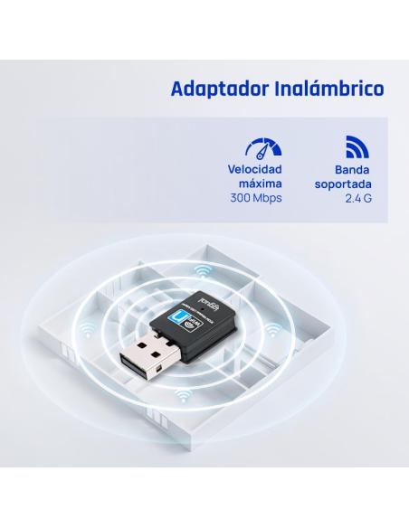 Iggual adaptador usb wifi 300 mbps mono 2.4ghz