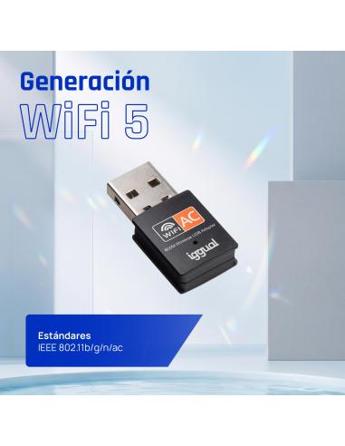 Iggual adaptador usb wifi 600 mbps dual 2.4g/5g
