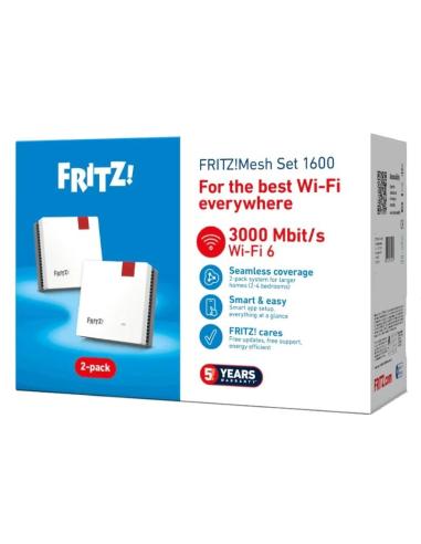 Fritz! mesh wifi set 1600 2-pk repeater wifi6