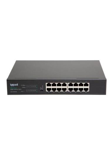 Iggual switch gigabit 16 puertos 1000mbps ges16000