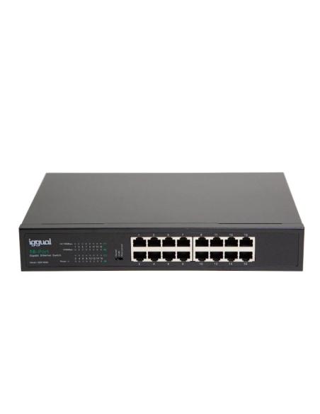 Iggual switch gigabit 16 puertos 1000mbps ges16000