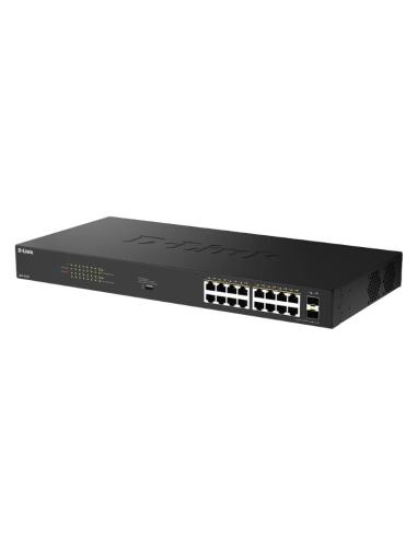 D-link dgs-1018p/e switch 16xgbe poe+ 2xsfp
