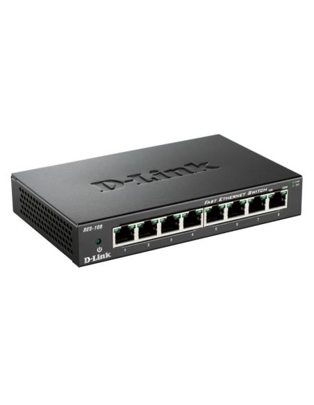 D-link des-108 switch 8x10/100mbps metal