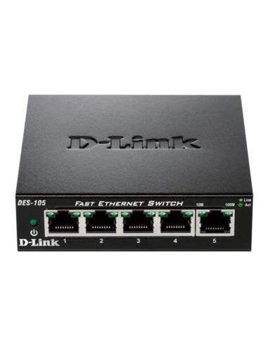 D-link des-105 switch 5x10/100mbps metal