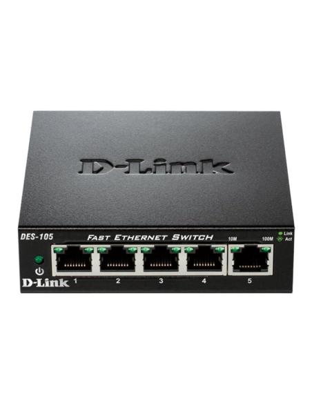D-link des-105 switch 5x10/100mbps metal