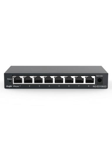 Reyee unmanaged switch 8xgb rj45 steel case