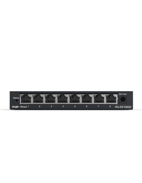 Reyee unmanaged switch 8xgb rj45 steel case