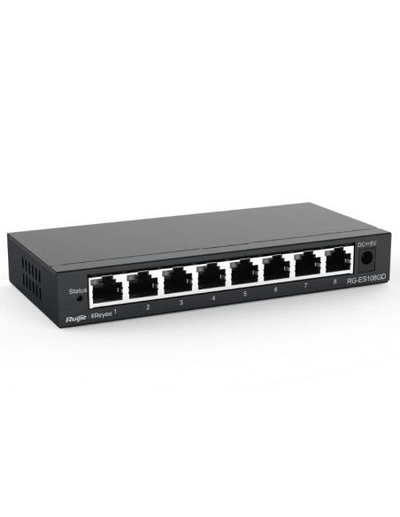 Reyee unmanaged switch 8xgb rj45 steel case
