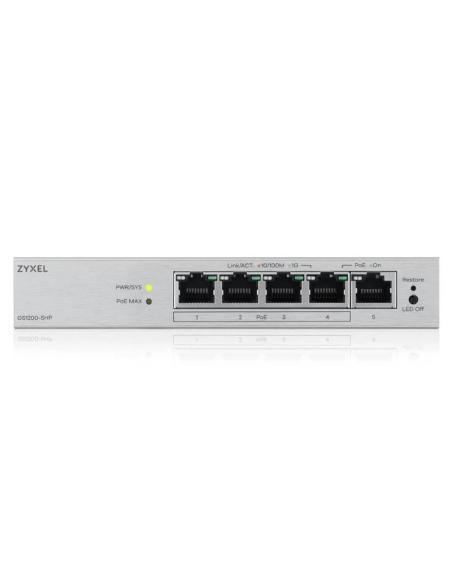 Zyxel gs1200-5hpv3 switch 5xgb (4xpoe+) 68w