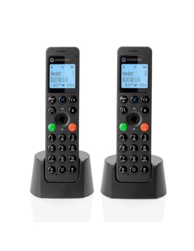 Motorola dot202 teléfono dect duo negro