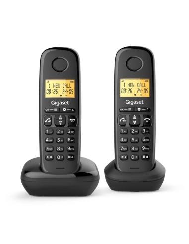 Gigaset basic 100 inalámbrico dect negro duo