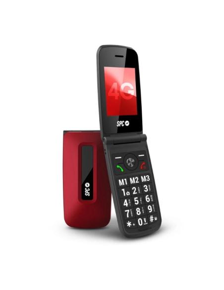 Spc 2342r titan 4g movil senior 2.4" s.help rojo