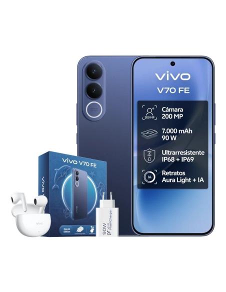 Vivo v70 fe 8gb 512gb bundle ch90w+ buds3 blue