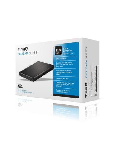 CARCASA DISCO DURO TOOQ 25P 95 MM SATA USB 3.0 NEGRA TQE-2522B