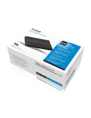 CARCASA DISCO DURO TOOQ 25P 95 MM SATA USB 3.0 NEGRA TQE-2524B