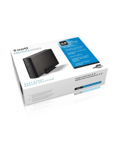 CARCASA DISCO DURO TOOQ 35P IDE-SATA A USB 2.0 NEGRA TQE-3520B