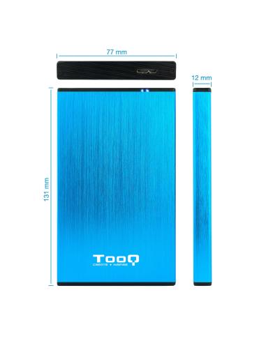CAJA EXTERNA 2.5 TOOQ 95 MM SATA USB 3.03.1 GEN1 AZUL TOOQ TQE-2527BL